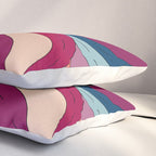 Boho Fluid Abstract Wavy Pillow Sham Gallery Image 3