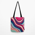 Boho Fluid Abstract Wavy Tote Bag Gallery Image 2