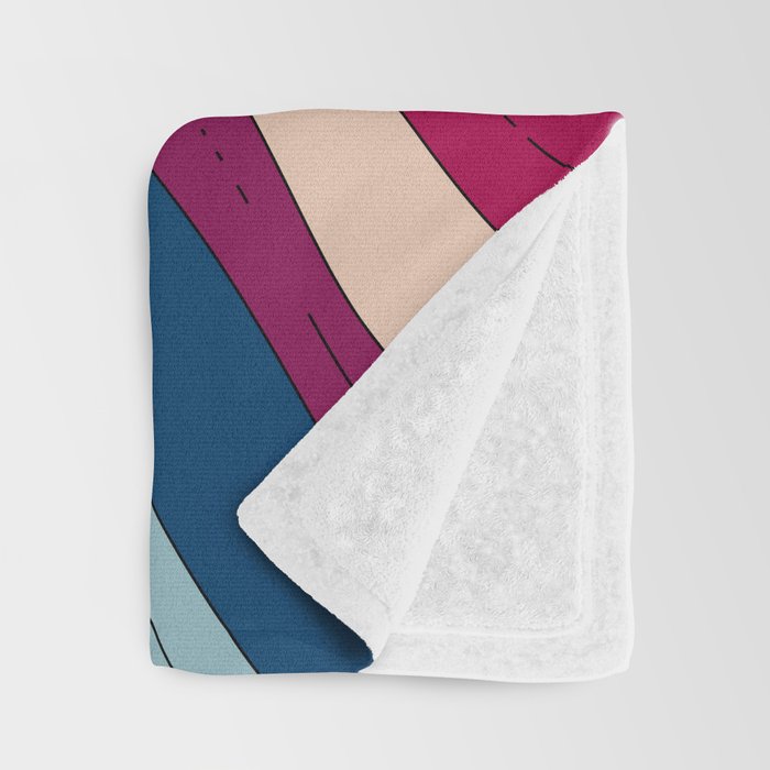 Boho Fluid Abstract Wavy Throw Blanket Gallery Image 3