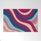 Boho Fluid Abstract Wavy Welcome Mat Gallery Image 1