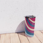 Boho Fluid Abstract Wavy Travel Mug Gallery Image 4