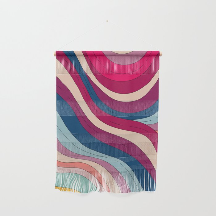 Boho Fluid Abstract Wavy Wall Hanging Gallery Image 1