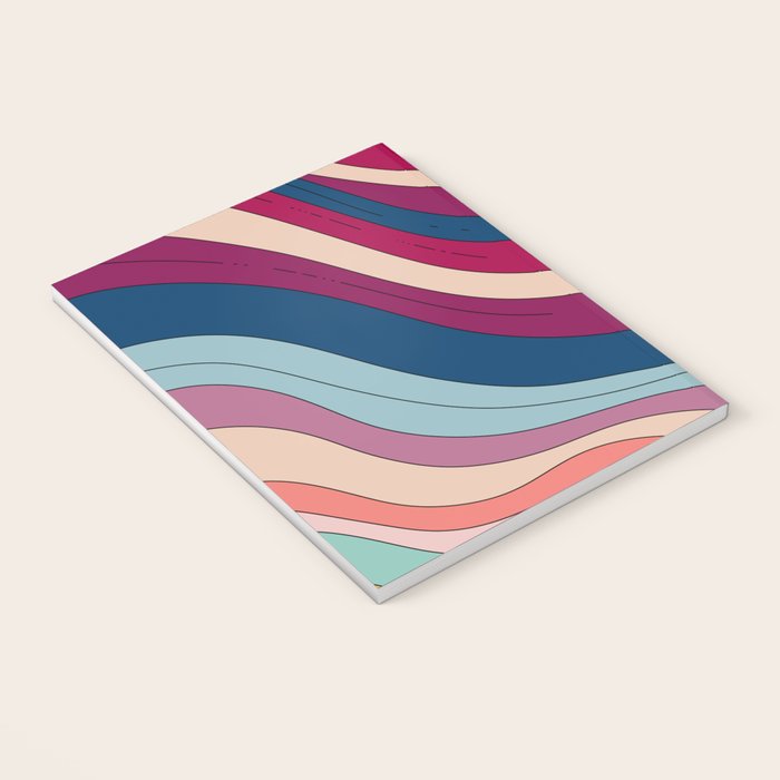 Boho Fluid Abstract Wavy Notebook Gallery Image 3