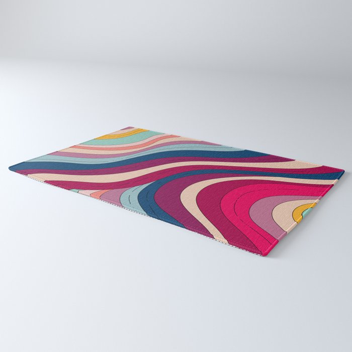 Boho Fluid Abstract Wavy Rug Gallery Image 3