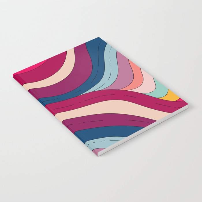 Boho Fluid Abstract Wavy Notebook Gallery Image 2