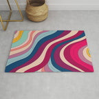 Boho Fluid Abstract Wavy Rug Gallery Image 1