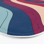 Boho Fluid Abstract Wavy Bath Mat Gallery Image 3