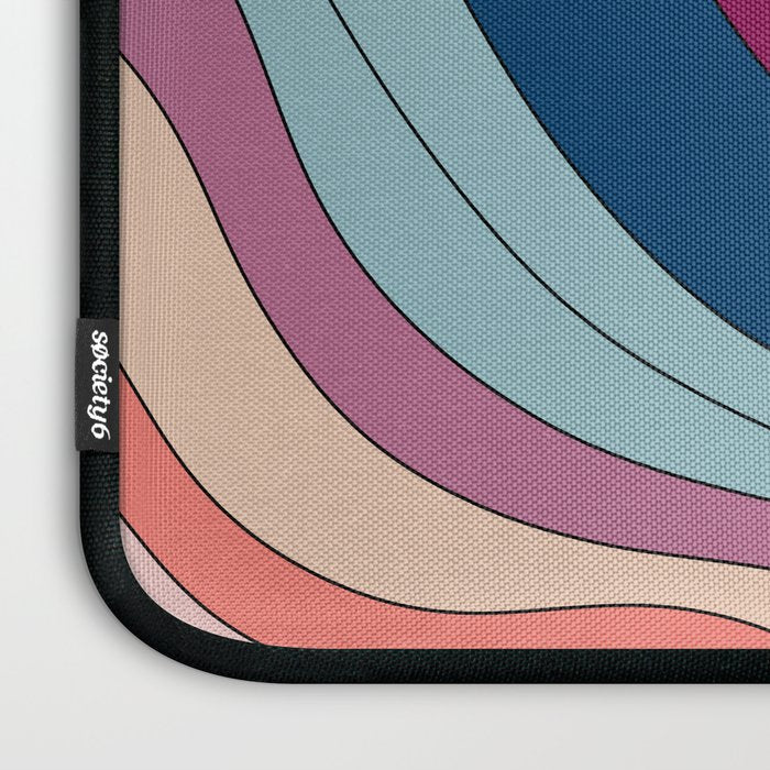 Boho Fluid Abstract Wavy Laptop Sleeve Gallery Image 3