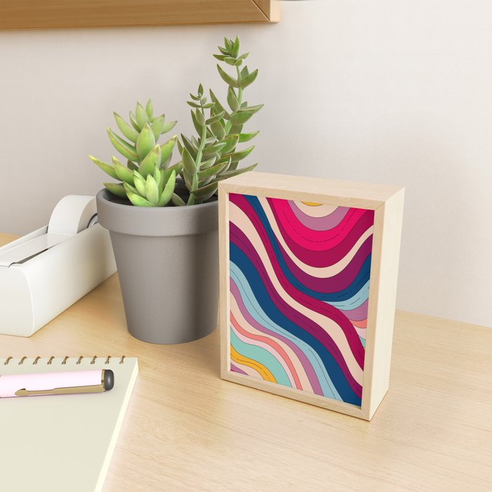 Boho Fluid Abstract Wavy Mini Art Print Gallery Image 2