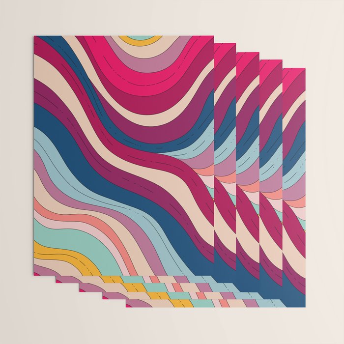 Boho Fluid Abstract Wavy Wrapping Paper Gallery Image 3