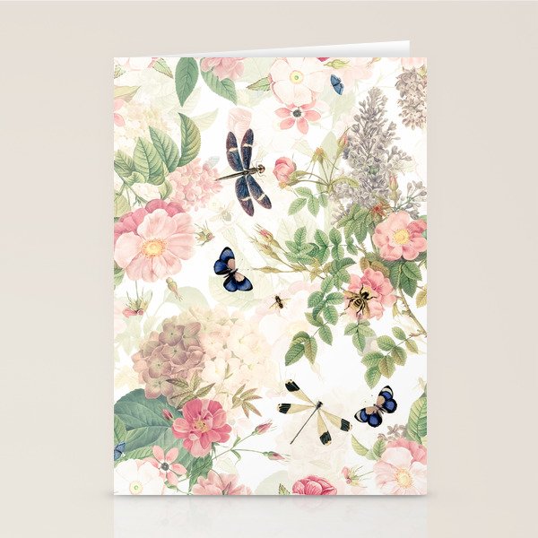 Vintage & Shabby Chic - Botanical Flower Roses Garden Stationery Card Gallery Image 1