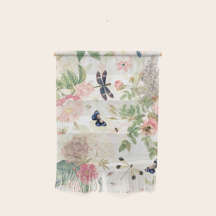 Vintage & Shabby Chic - Botanical Flower Roses Garden Wall Hanging Gallery Image 1