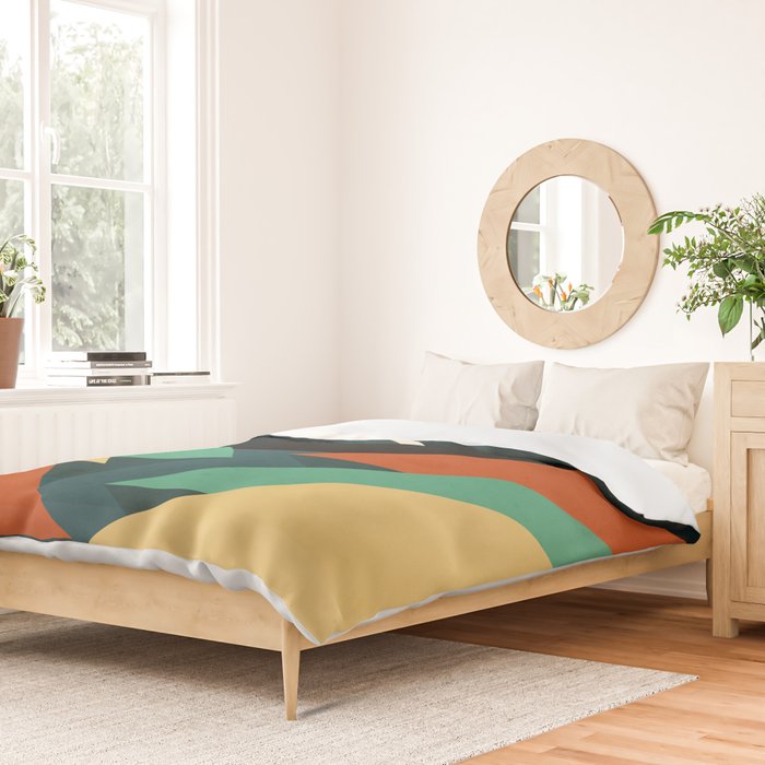 Quiet stream under crescent moon Duvet Cover Gallery Image 2