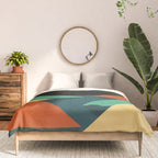 Quiet stream under crescent moon Comforter Gallery Image 3