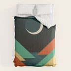 Quiet stream under crescent moon Comforter Gallery Image 6