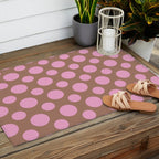 Polka Dots Variable Pattern 2 Inspired by PANTONE 17 1230 Color of the Year Mocha Mousse Outdoor Rug Gallery Image 2