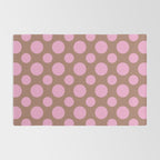 Polka Dots Variable Pattern 2 Inspired by PANTONE 17 1230 Color of the Year Mocha Mousse Rug Gallery Image 2