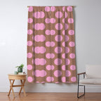 Polka Dots Variable Pattern 2 Inspired by PANTONE 17 1230 Color of the Year Mocha Mousse Window Curtain Gallery Image 5