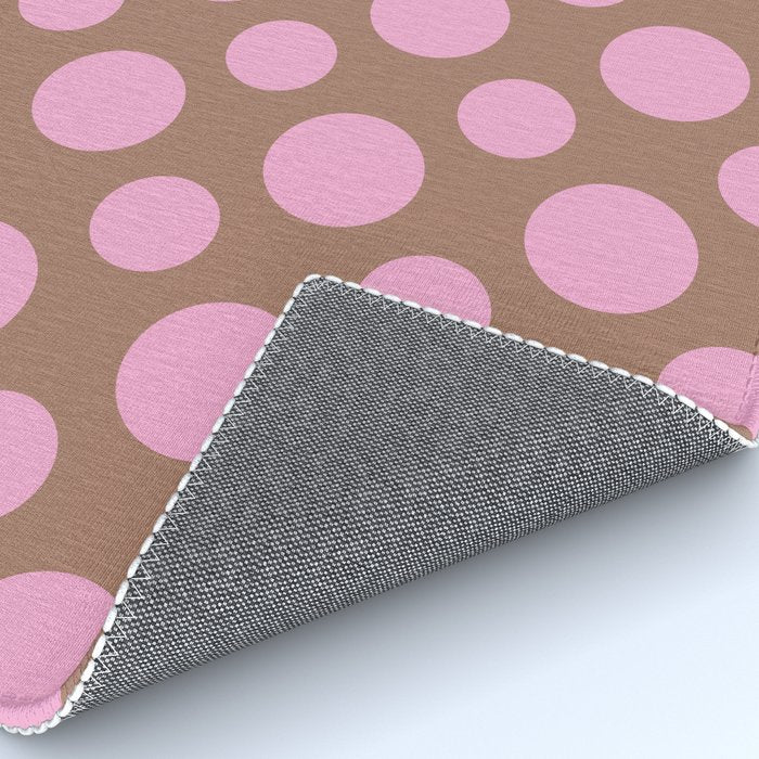 Polka Dots Variable Pattern 2 Inspired by PANTONE 17 1230 Color of the Year Mocha Mousse Rug Gallery Image 4