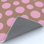 Polka Dots Variable Pattern 2 Inspired by PANTONE 17 1230 Color of the Year Mocha Mousse Rug Gallery Image 4