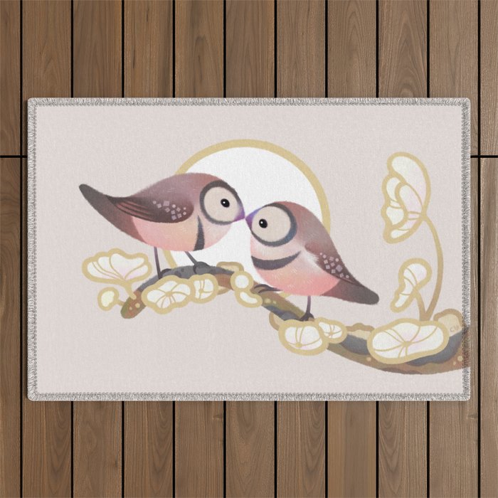 Owl finch Outdoor Rug Gallery Image 1
