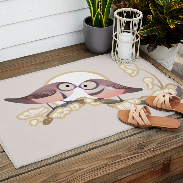 Owl finch Outdoor Rug Gallery Image 2