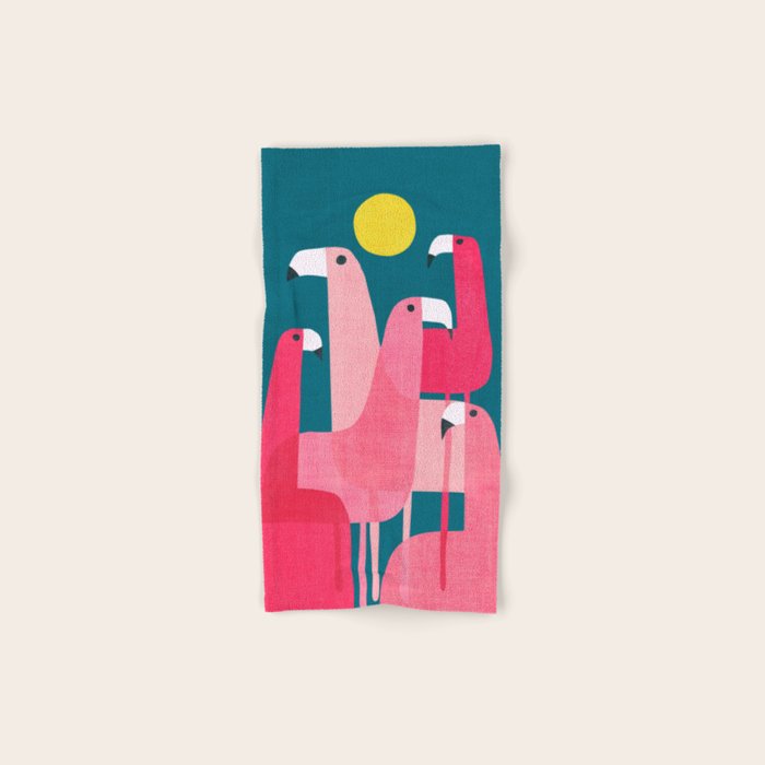 Pink flamingoes Bath Towel Gallery Image 1