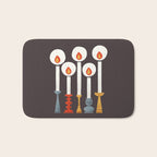 Festive Retro Candles Bath Mat Gallery Image 1