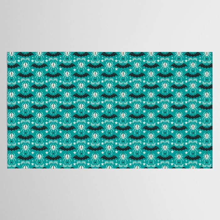 Night Creatures - Teal Tablecloth Gallery Image 2
