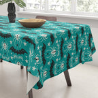 Night Creatures - Teal Tablecloth Gallery Image 3