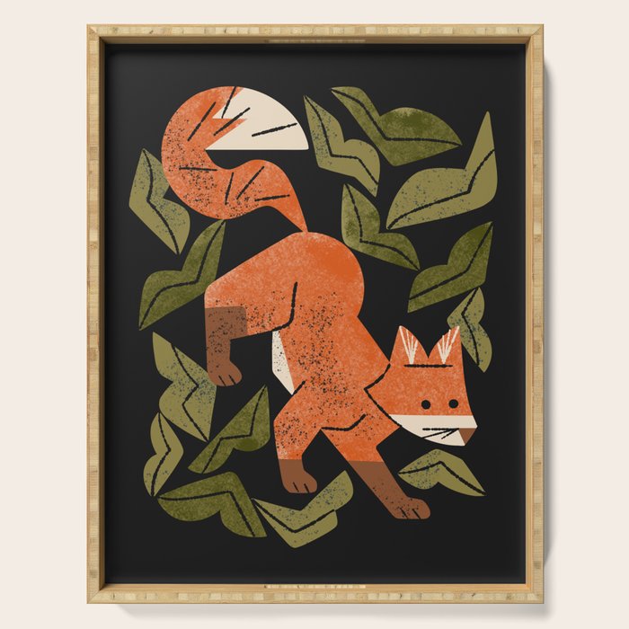 Fox In The Brush Serving Tray Gallery Image 1