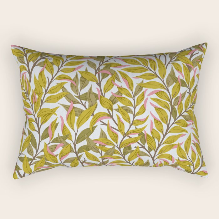 Autumn Botnica Foliage in Green Rectangular Pillow Gallery Image 1