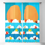 Birds Flying High In The Sky Window Curtain Gallery Image 5