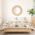 Vintage tropical palm tree island pattern Duvet Cover Gallery Image 3
