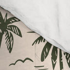 Vintage tropical palm tree island pattern Comforter Gallery Image 4