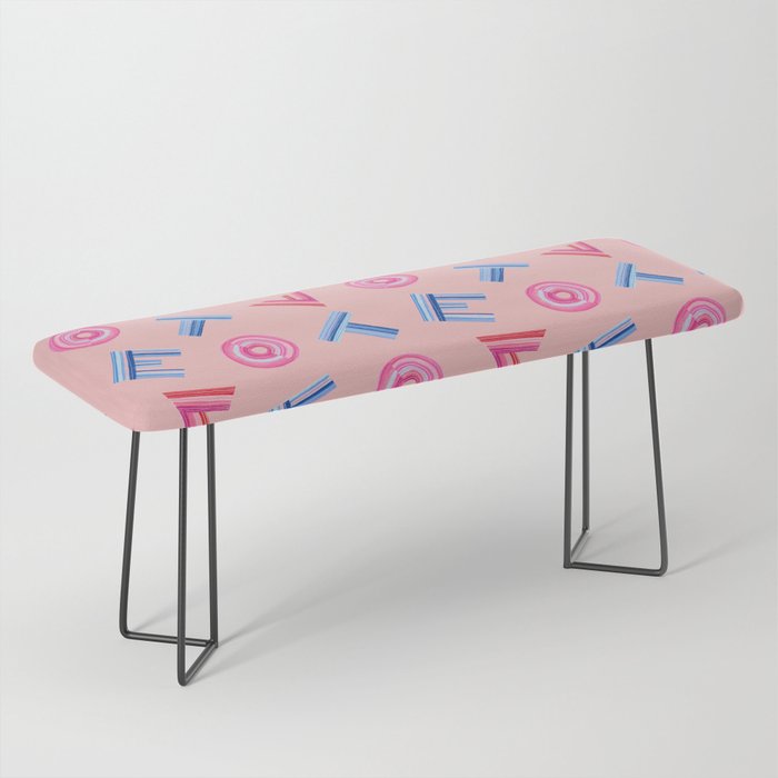 Cast Your Vote | Hand-Lettered Pattern in Peach Bench Gallery Image 1