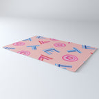 Cast Your Vote | Hand-Lettered Pattern in Peach Rug Gallery Image 3