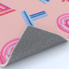 Cast Your Vote | Hand-Lettered Pattern in Peach Rug Gallery Image 4