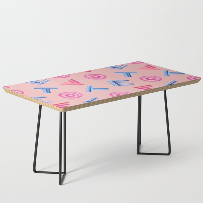 Cast Your Vote | Hand-Lettered Pattern in Peach Coffee Table Gallery Image 1