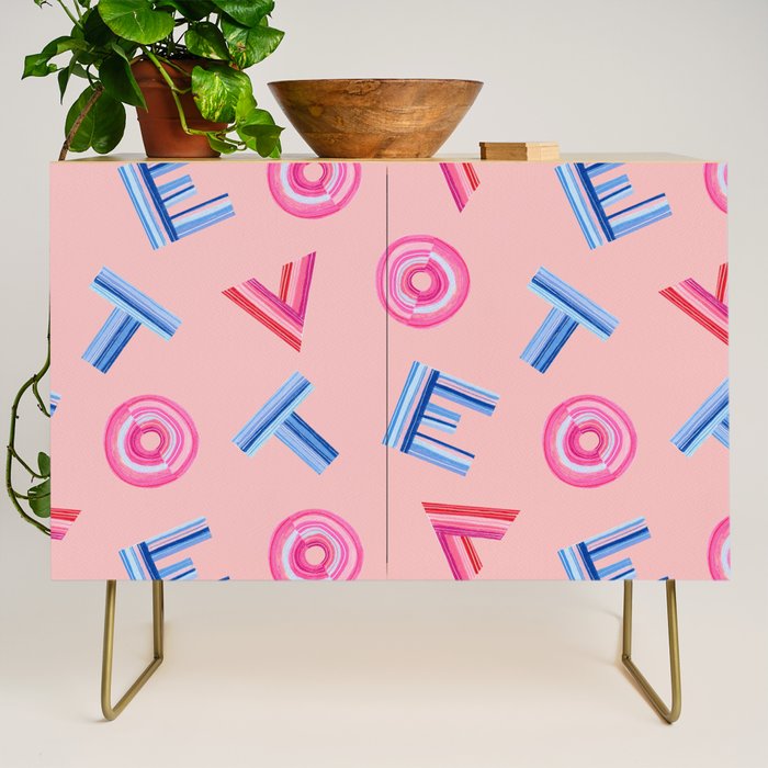 Cast Your Vote | Hand-Lettered Pattern in Peach Credenza Gallery Image 1
