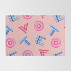 Cast Your Vote | Hand-Lettered Pattern in Peach Rug Gallery Image 2