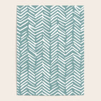 Herringbone, Teal, Boho Art Poster Gallery Image 4