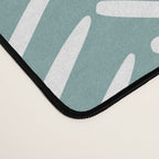 Herringbone, Teal, Boho Art Desk Mat Gallery Image 4