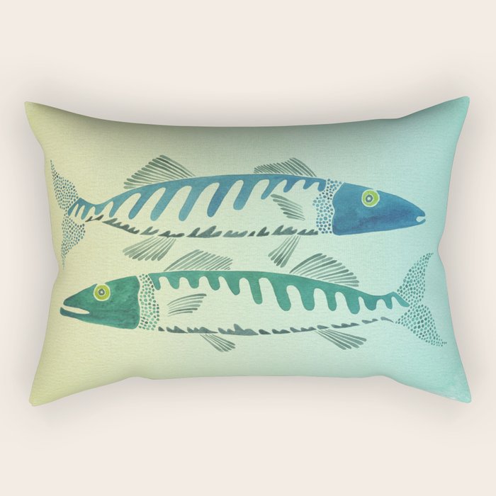 Fish Duo Rectangular Pillow Gallery Image 1