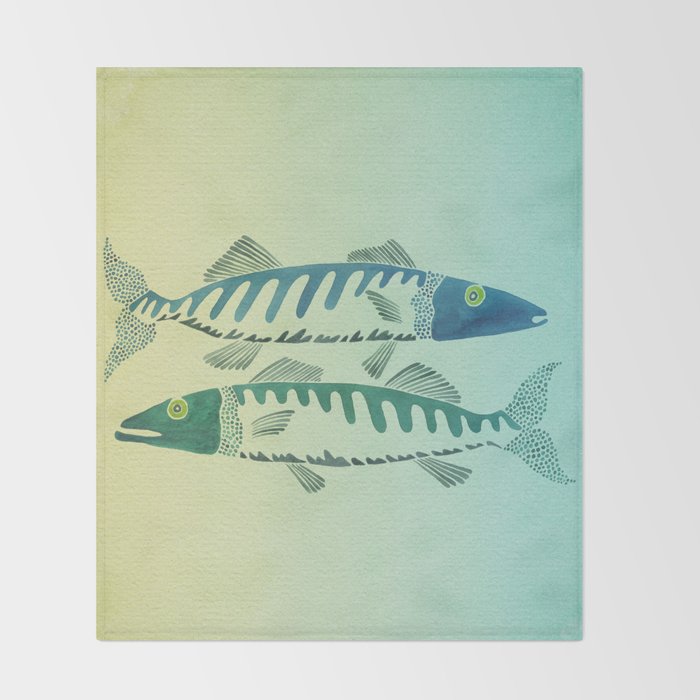 Fish Duo Throw Blanket Gallery Image 2