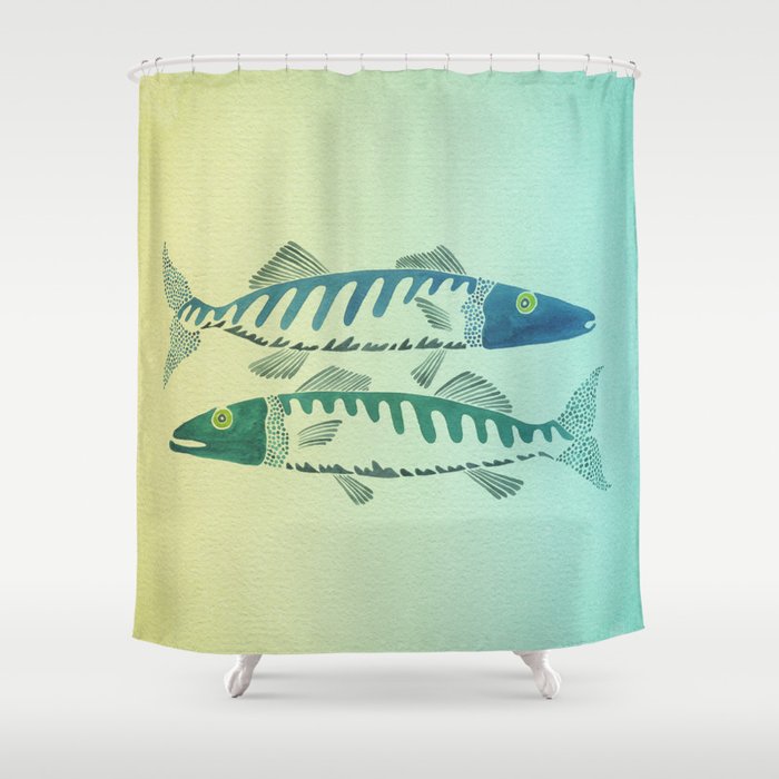 Fish Duo Shower Curtain Gallery Image 1