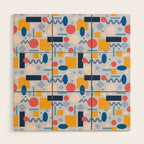 Geometrical Pattern Wood Wall Art Gallery Image 1