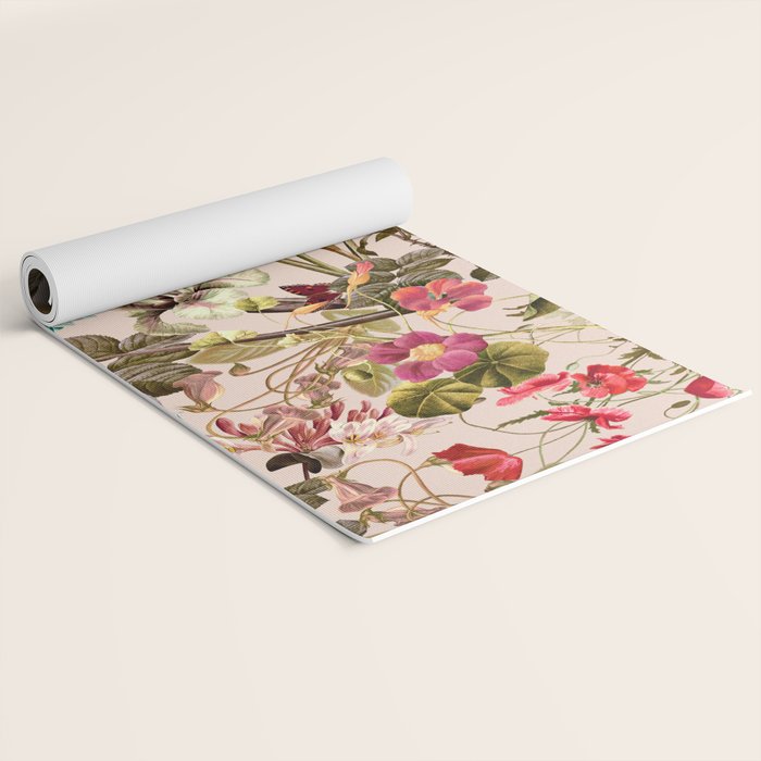 Vintage Summer Garden Yoga Mat Gallery Image 2