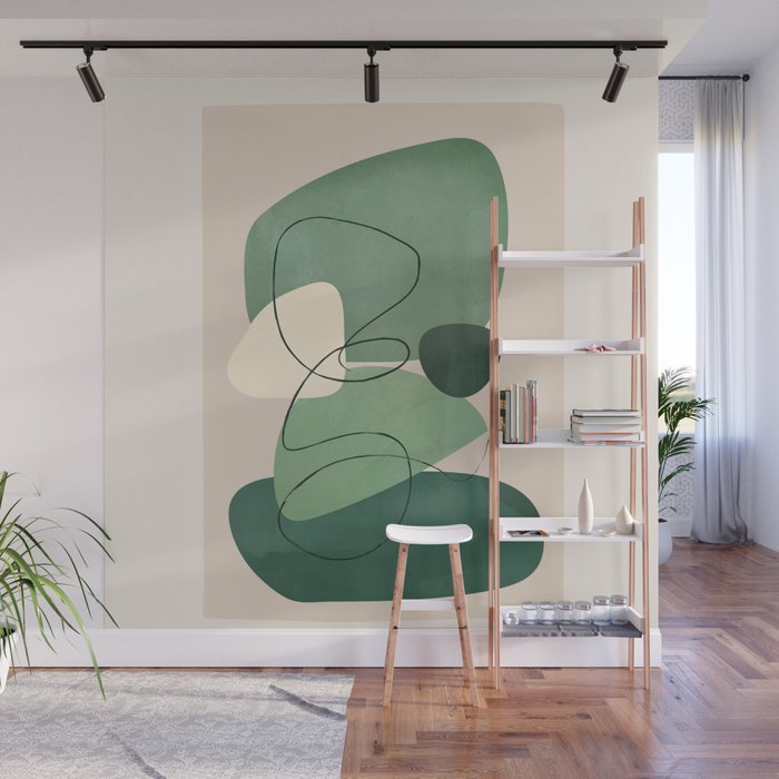 Floating Abstraction 10 Wall Mural Gallery Image 1