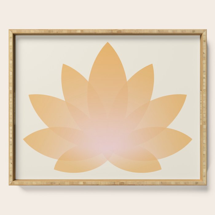 Lotus Flower Minimalism I Serving Tray Gallery Image 1
